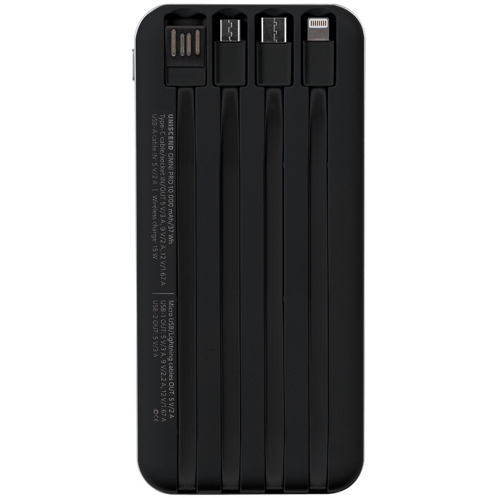 Внешний аккумулятор Omni Pro 10000 мАч черный