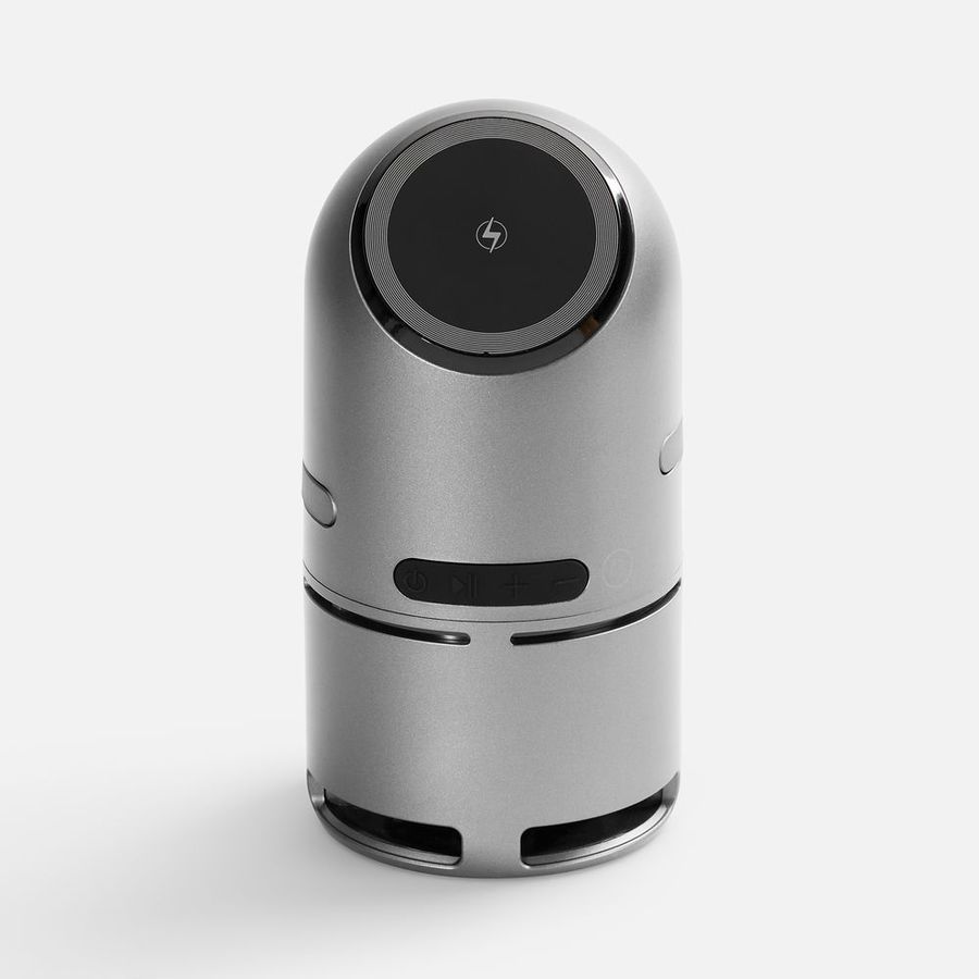 Bluetooth-колонка с беспроводной зарядкой Droid серая