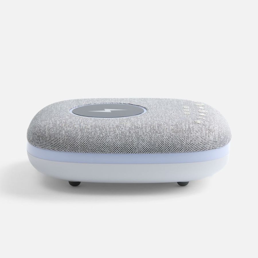 Bluetooth-колонка с беспроводной зарядкой и подсветкой Terrafonic серая