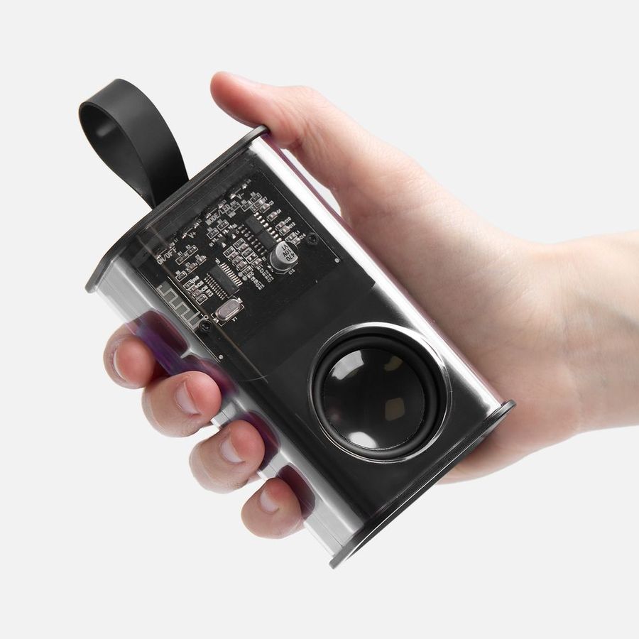 Bluetooth-колонка с подсветкой Groove серая