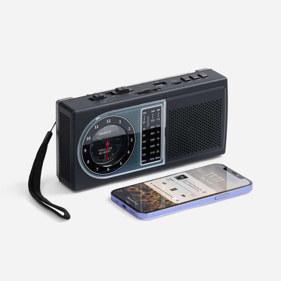 Bluetooth-колонка с радио Comradio черная