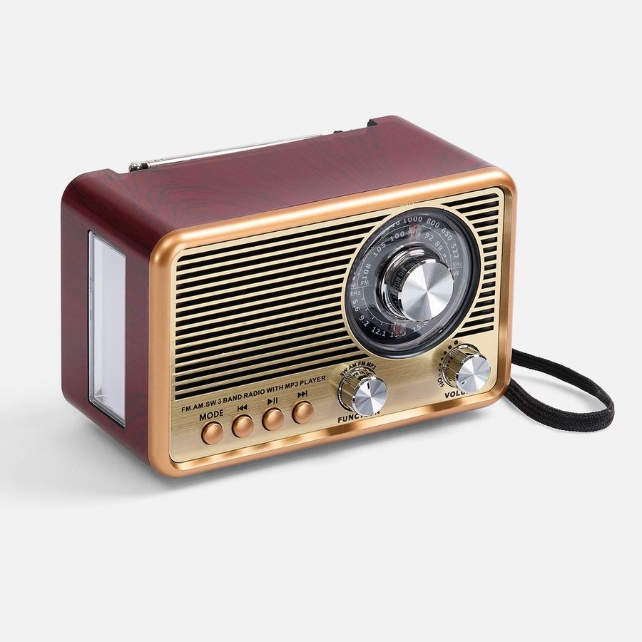 Bluetooth-колонка с радио Listenberg коричневая