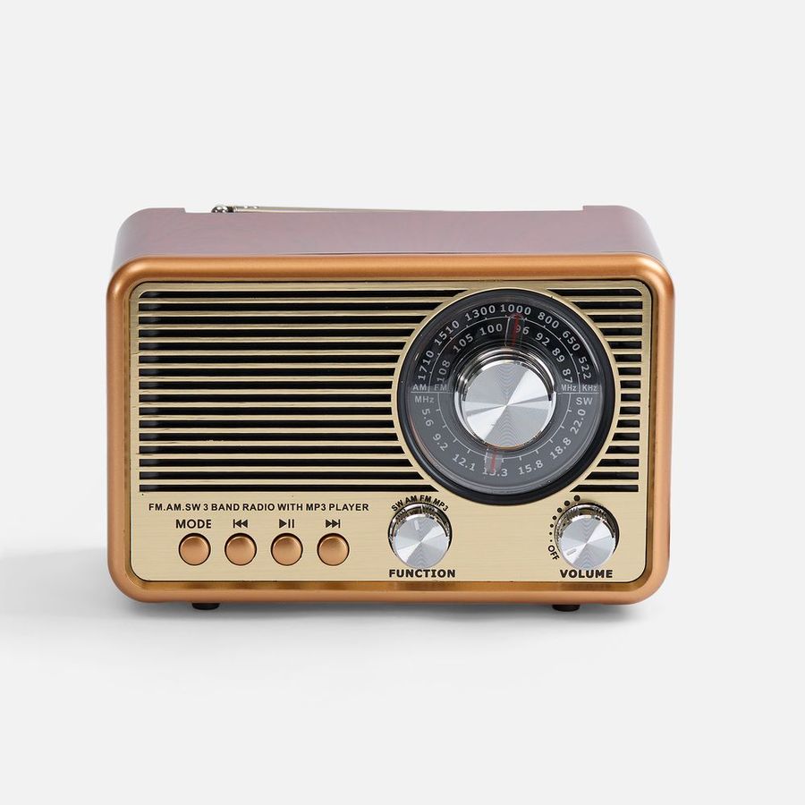 Bluetooth-колонка с радио Listenberg коричневая