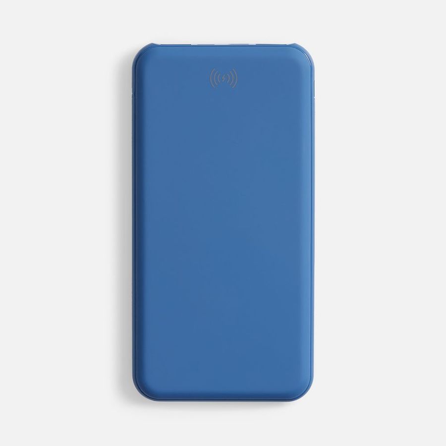 Аккумулятор с беспроводной зарядкой All Day Wireless 10000 мАч синий