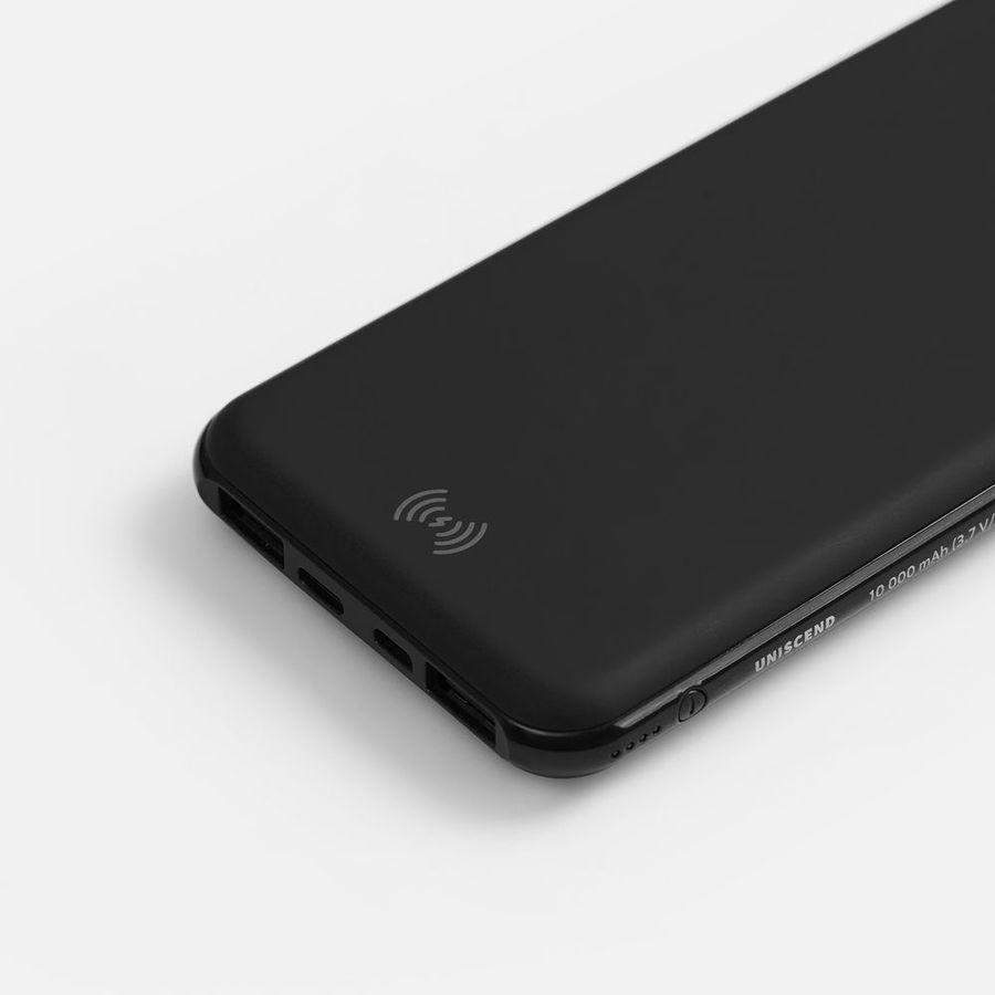 Аккумулятор с беспроводной зарядкой All Day Wireless 10000 мАч черный