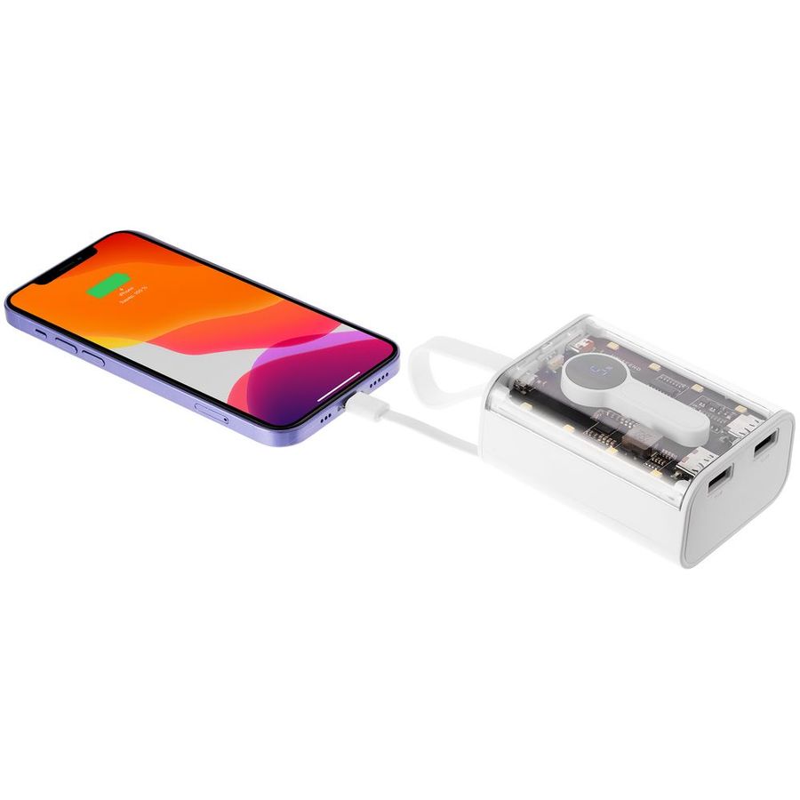 Аккумулятор с быстрой зарядкой Trellis Quick 10000 мАч белый