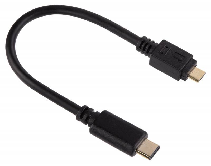 Кабель Hama microUSB-USB Type-C черный 0.75м (00135713)
