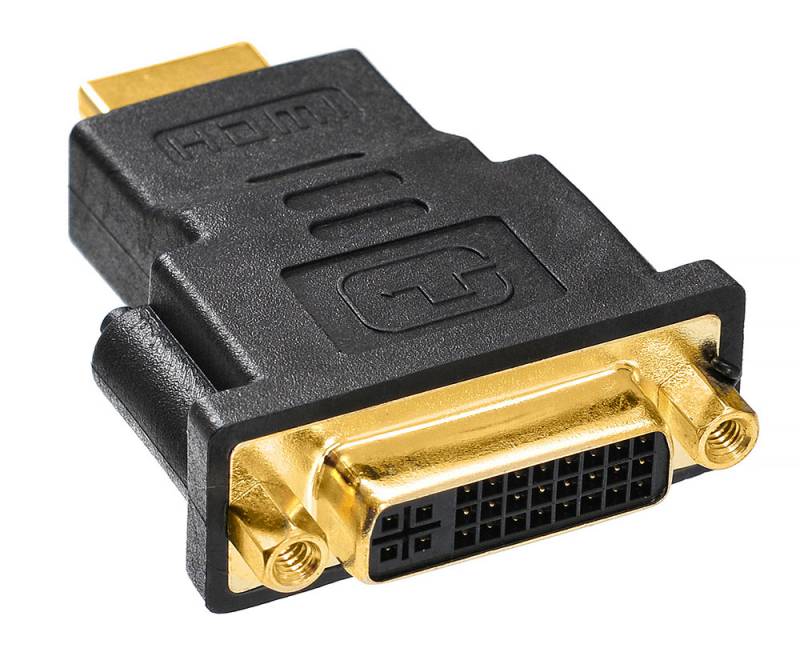 Переходник Buro HDMI-19M-DVI-D(F)-ADPT DVI (f) HDMI (m) черный