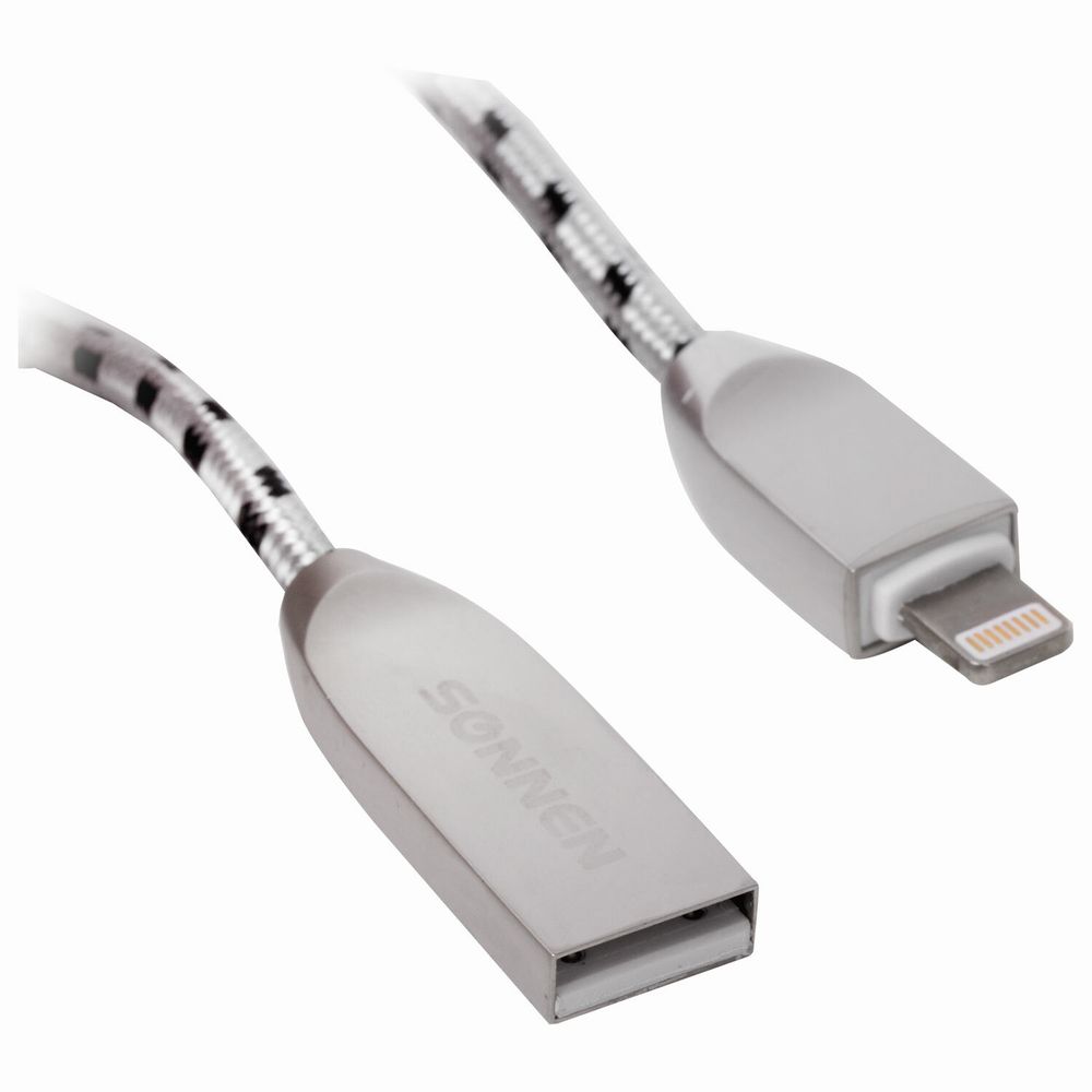 Кабель USB 2.0-Lightning, 1 м, SONNEN Premium, медь, для передачи данных и зарядки
