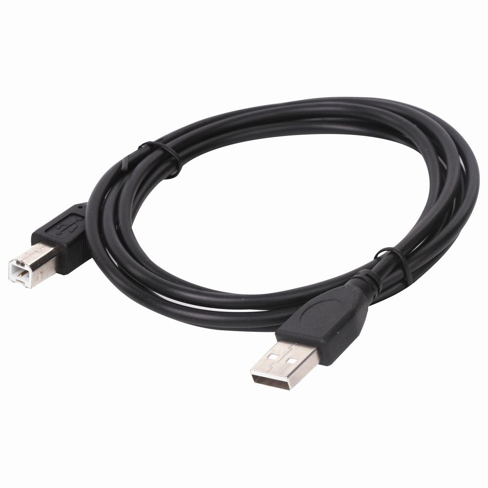 Кабель USB2.0 AM-BM, 1,5 м, SONNEN, медь, для подключения периферийных устройств - принтеров, сканеров, МФУ, плоттеров, черный