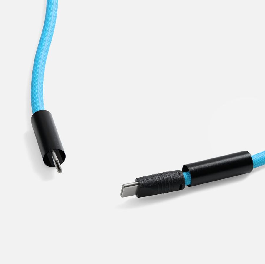 Кабель-ланьярд energyFlex Power Delivery 60 Вт голубой