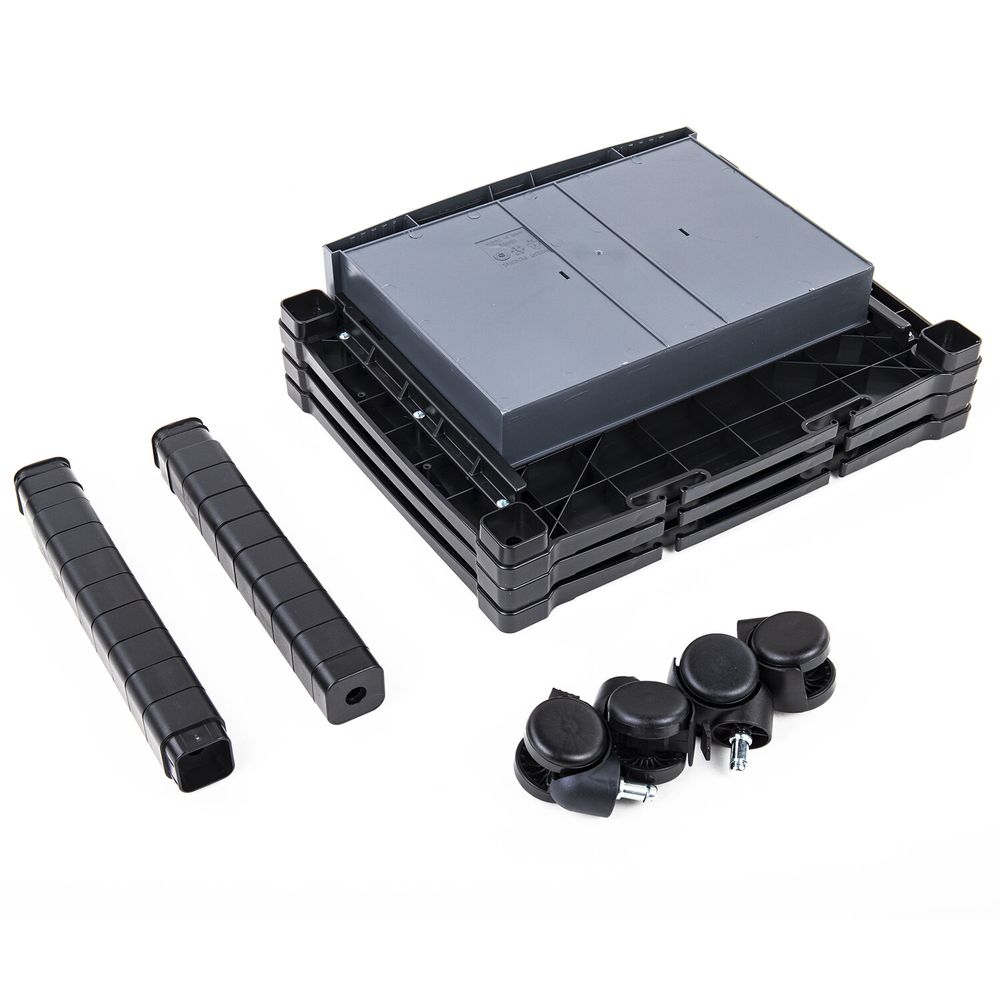 Подставка для принтера BRAUBERG передвижная, с 3 полками и 1 ящиком, 500x435х335 мм