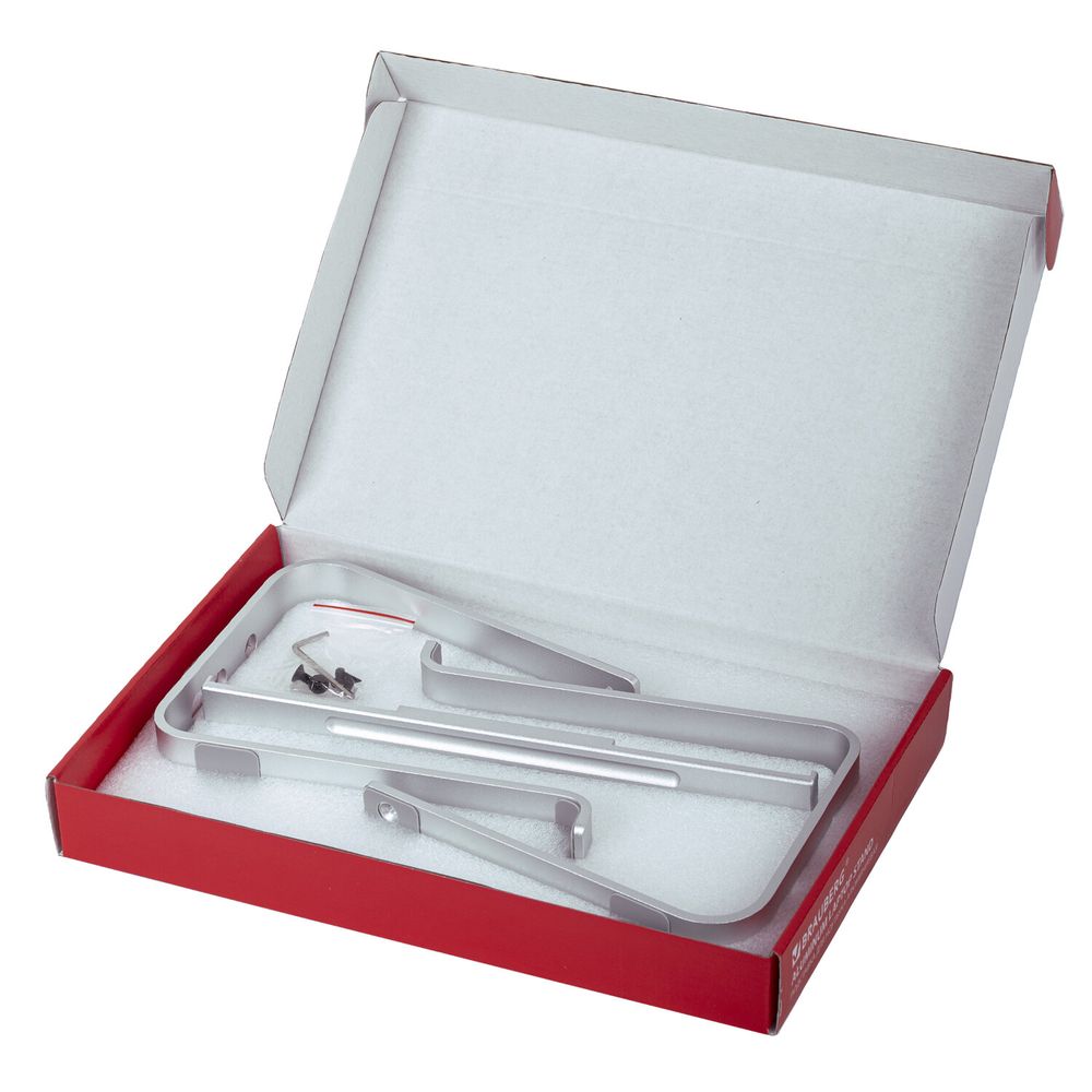 Подставка для ноутбука алюминиевая, нескользящая, 295х255 мм, BRAUBERG SOLID