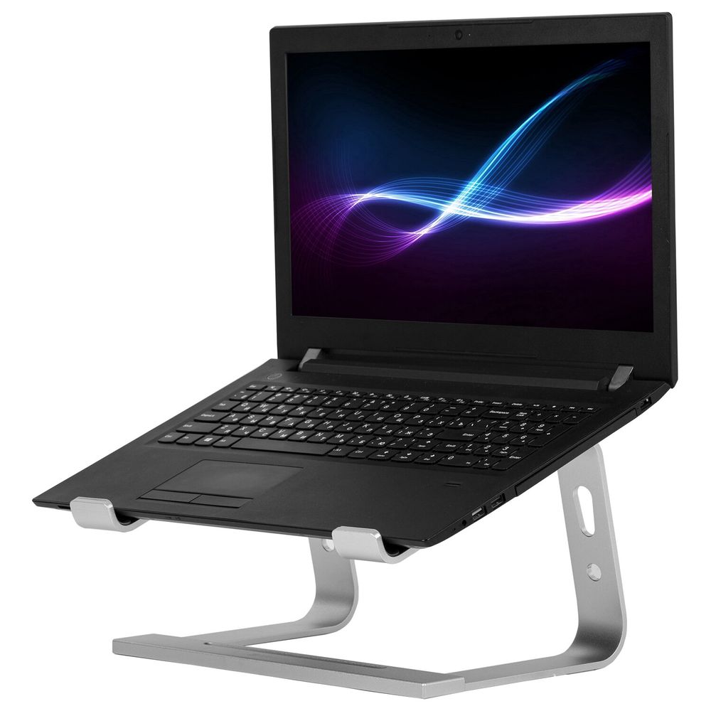 Подставка для ноутбука алюминиевая, нескользящая, 295х255 мм, BRAUBERG SOLID