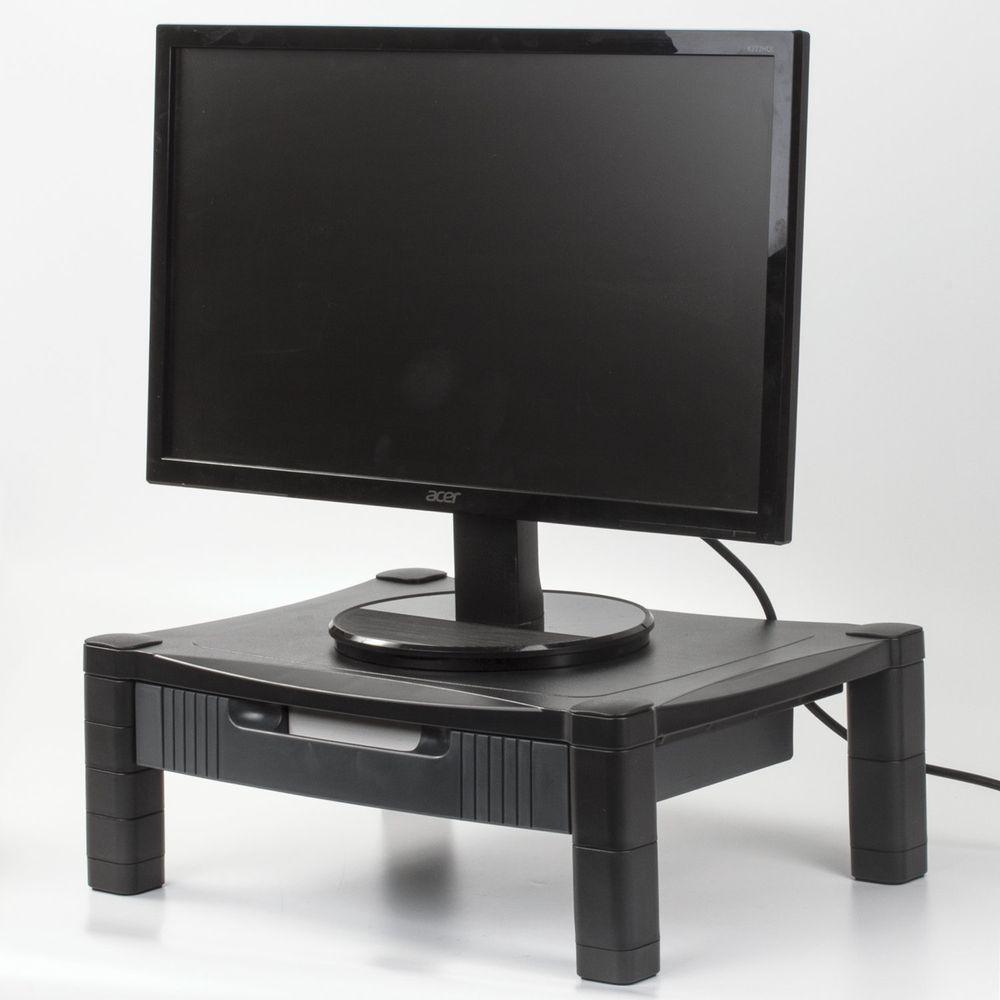 Подставка для принтера или монитора BRAUBERG, с 1 полкой и 1 ящиком, 430х340х164 мм