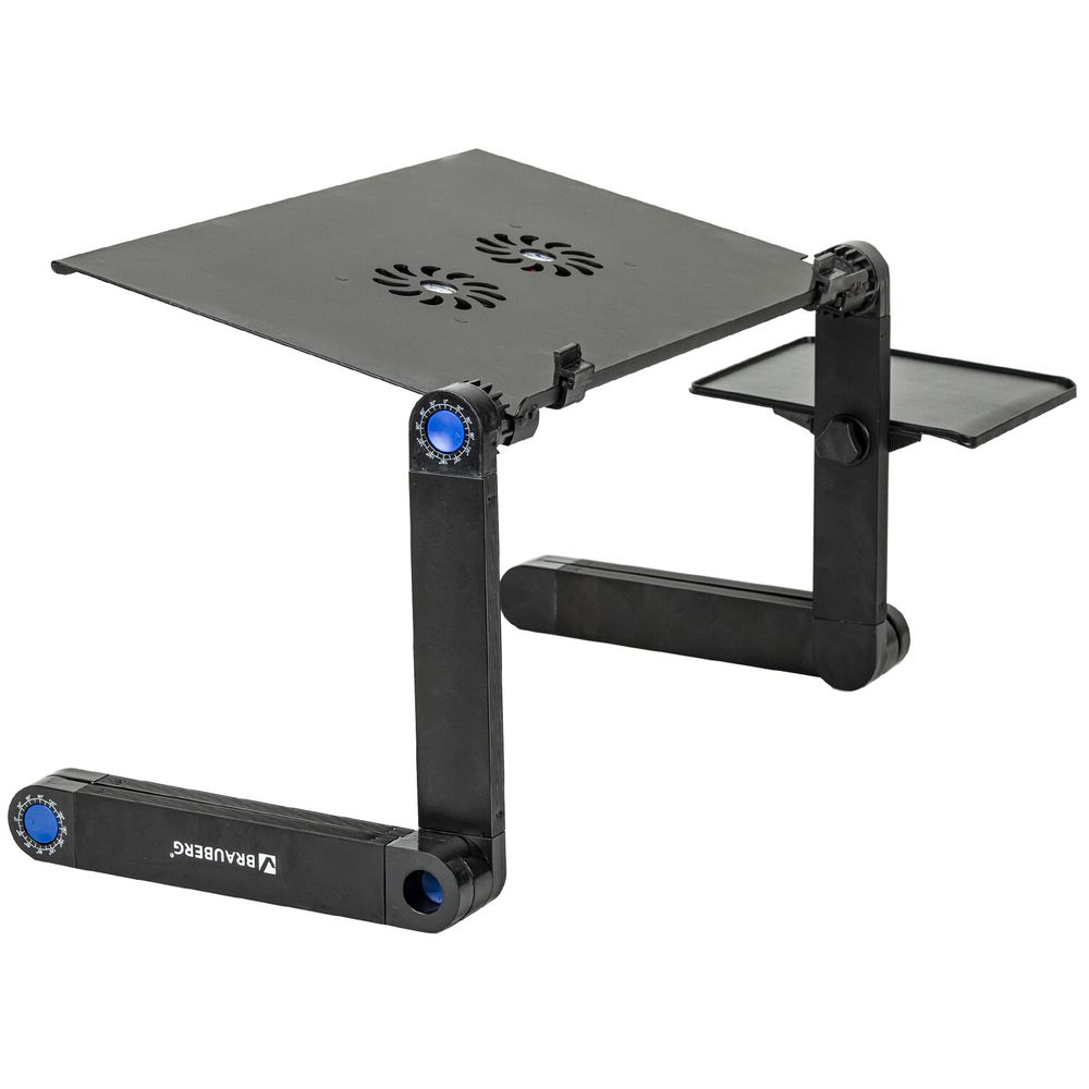 Подставка складной столик для ноутбука с охлаждением, регулируемый, 420х260 мм, BRAUBERG