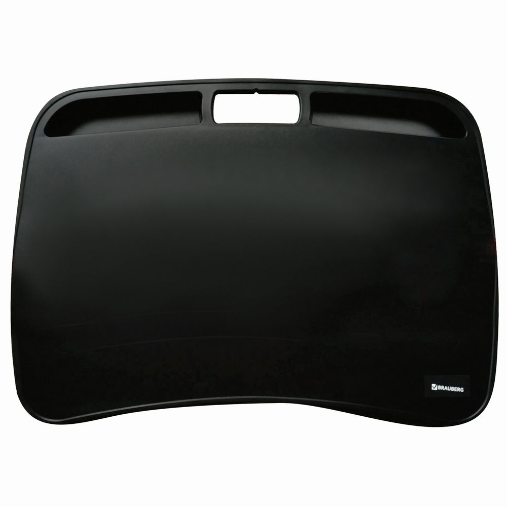 Подставка-столик с мягкими подушками, для ноутбука и творчества BRAUBERG, 480х335 мм, черный