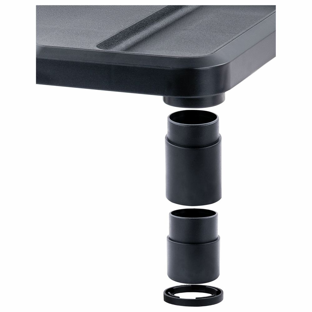 Подставка для монитора, ноутбука 555х265х114 мм, черная, BRAUBERG