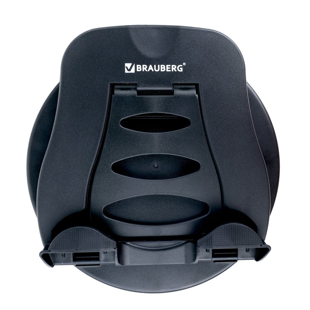 Подставка для ноутбука, планшета 220х210х165 мм, вращающаяся, черная, BRAUBERG