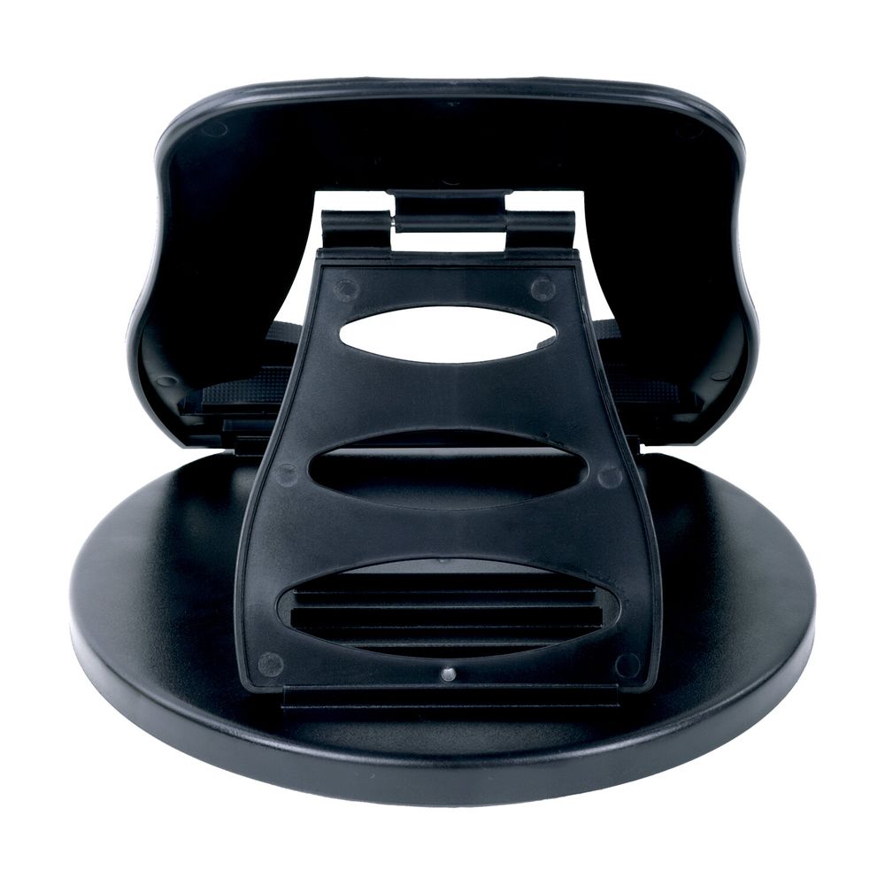 Подставка для ноутбука, планшета 220х210х165 мм, вращающаяся, черная, BRAUBERG