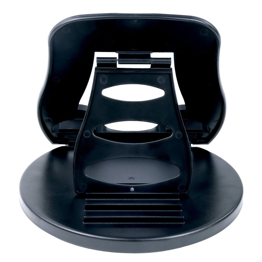 Подставка для ноутбука, планшета 220х210х165 мм, вращающаяся, черная, BRAUBERG