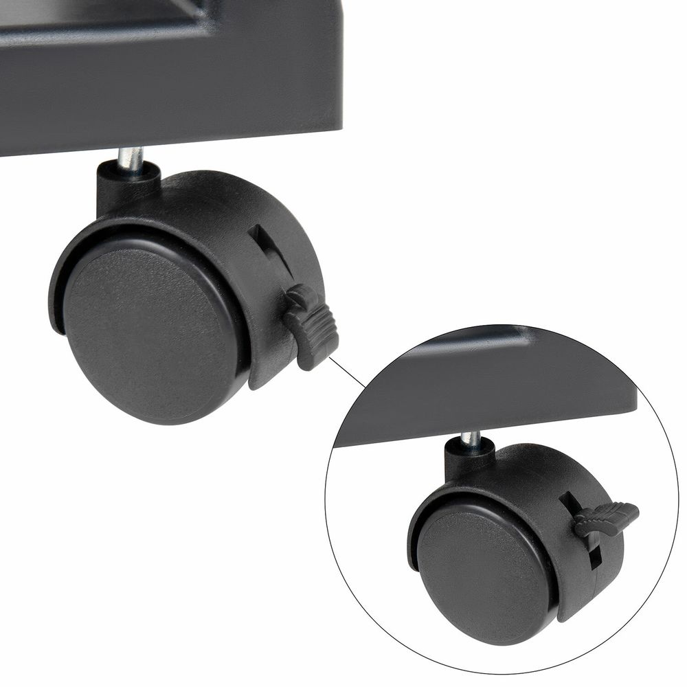 Подставка передвижная напольная для системного блока, раздвижная ширина до 26 см, STAFF