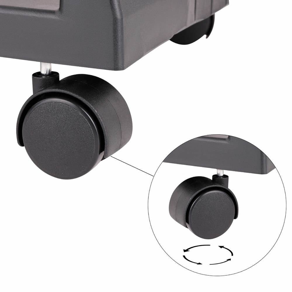 Подставка передвижная напольная для системного блока, раздвижная ширина до 26 см, STAFF