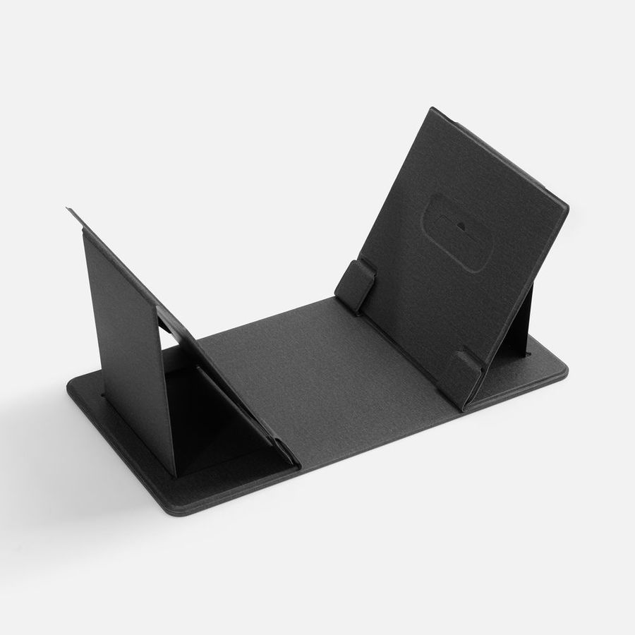 Складной стол для ноутбука с беспроводной зарядкой Kickstand Table серый