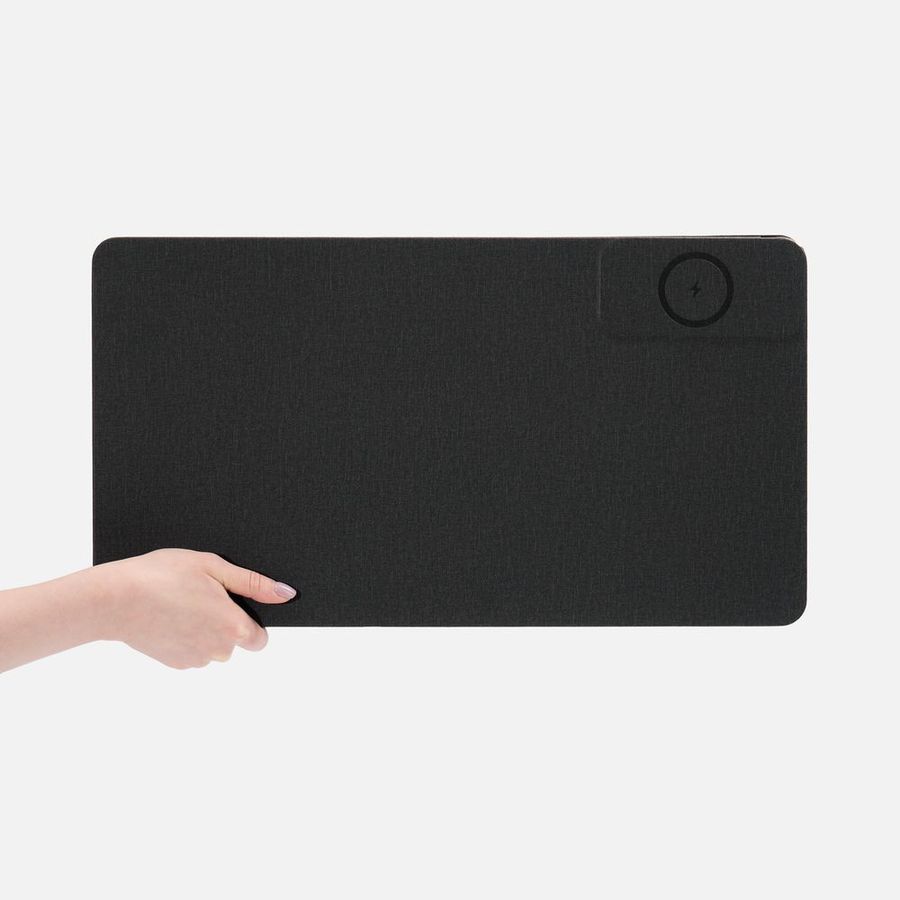 Складной стол для ноутбука с беспроводной зарядкой Kickstand Table серый