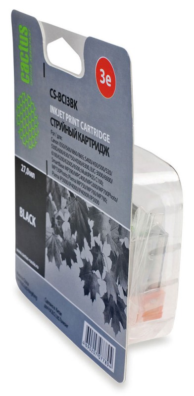 Совместимый картридж струйный Cactus идентичный  Canon BCI3BK