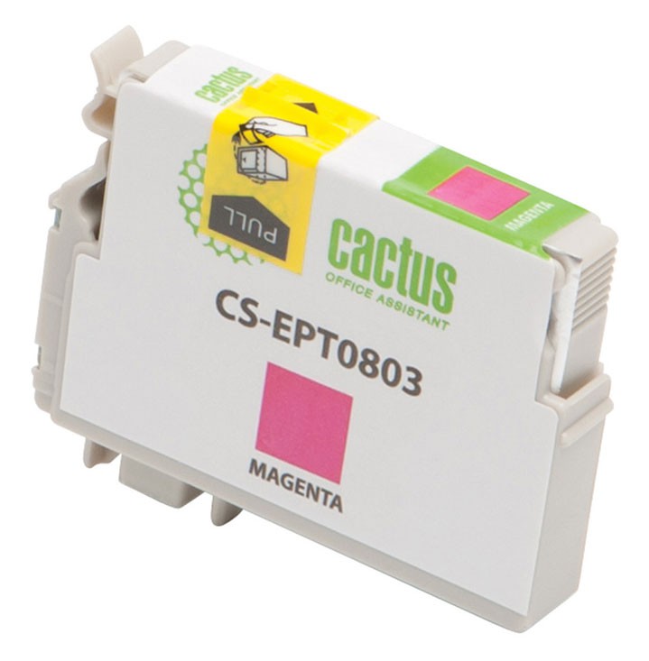 Совместимый картридж струйный Cactus идентичный  Epson EPT0803