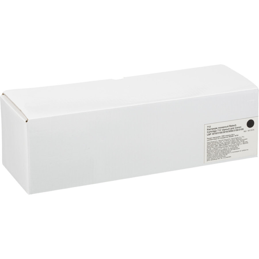 Картридж лазерный Retech Cartridge 712 черный  дляCanonLBP-3010/3100