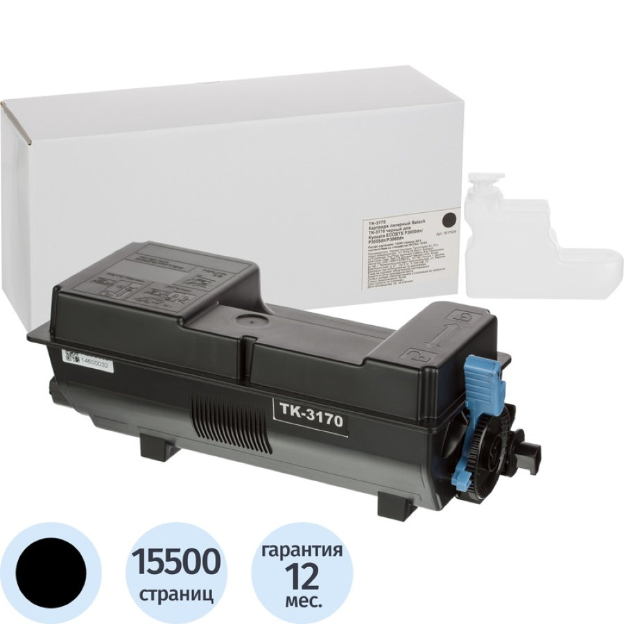 Картридж лазерный Retech TK-3170 черный  для Kyocera Ecosys P3050/3055/3060dn