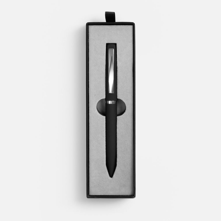 Ручка шариковая Bolt Soft Touch в футляре черная