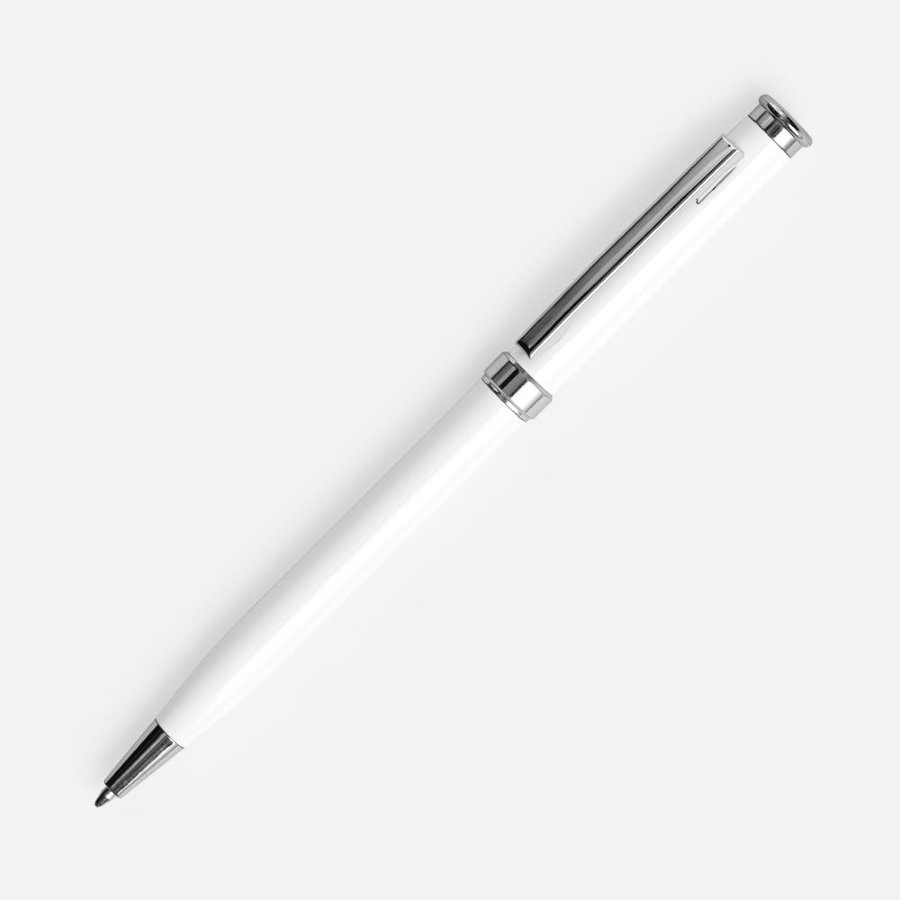 Ручка шариковая Finn Chrome белая