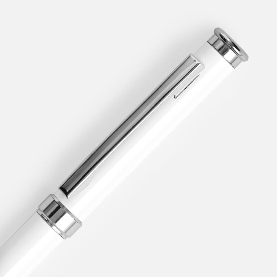 Ручка шариковая Finn Chrome белая