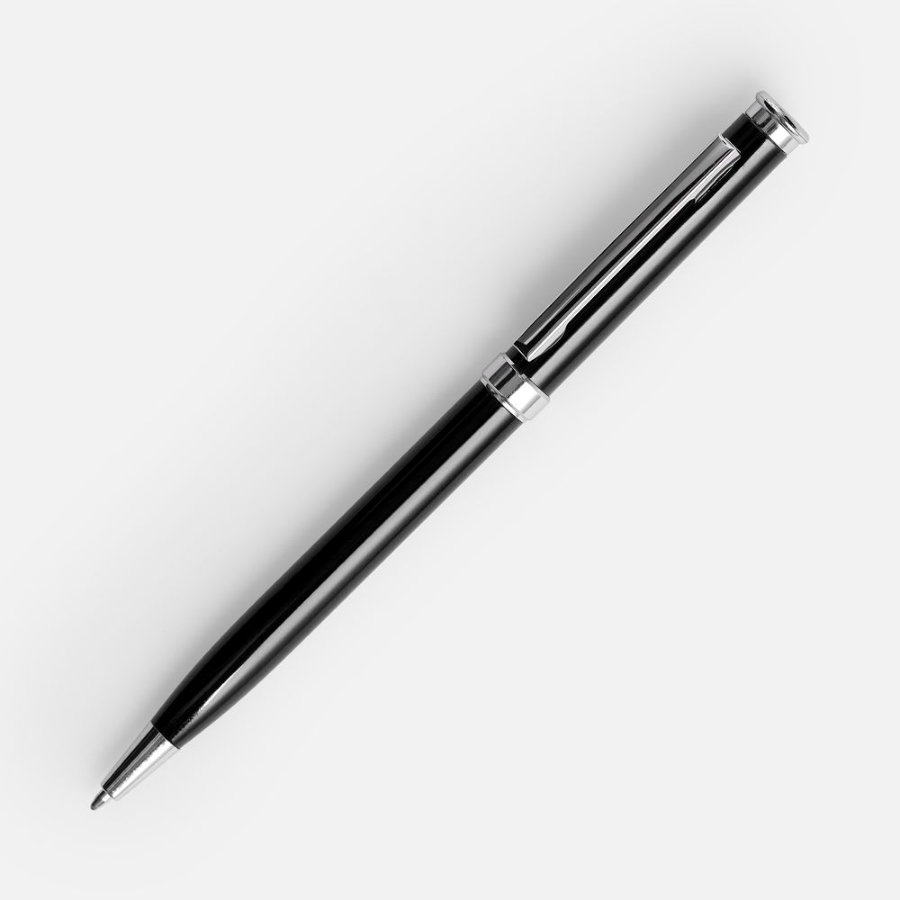 Ручка шариковая Finn Chrome черная