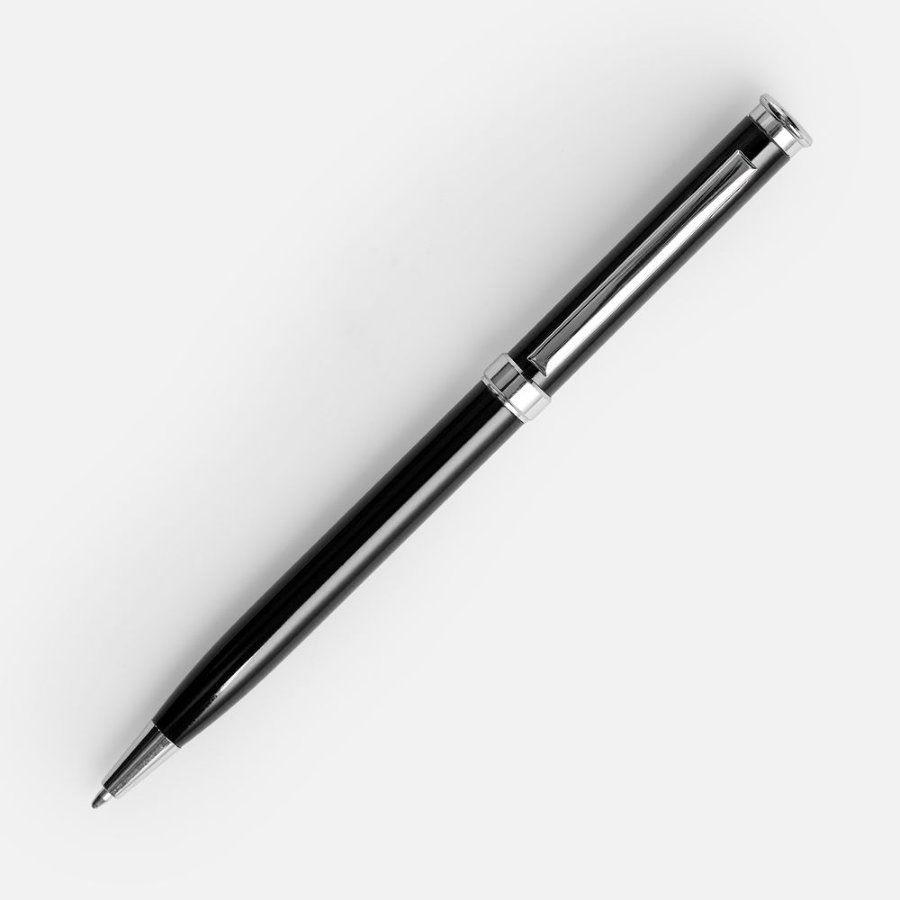 Ручка шариковая Finn Chrome черная