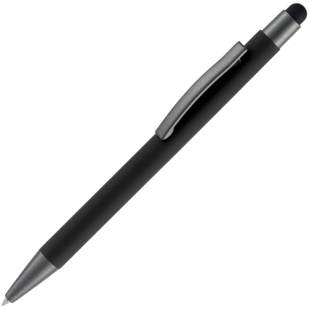 Ручка шариковая Atento Soft Touch Stylus со стилусом черная