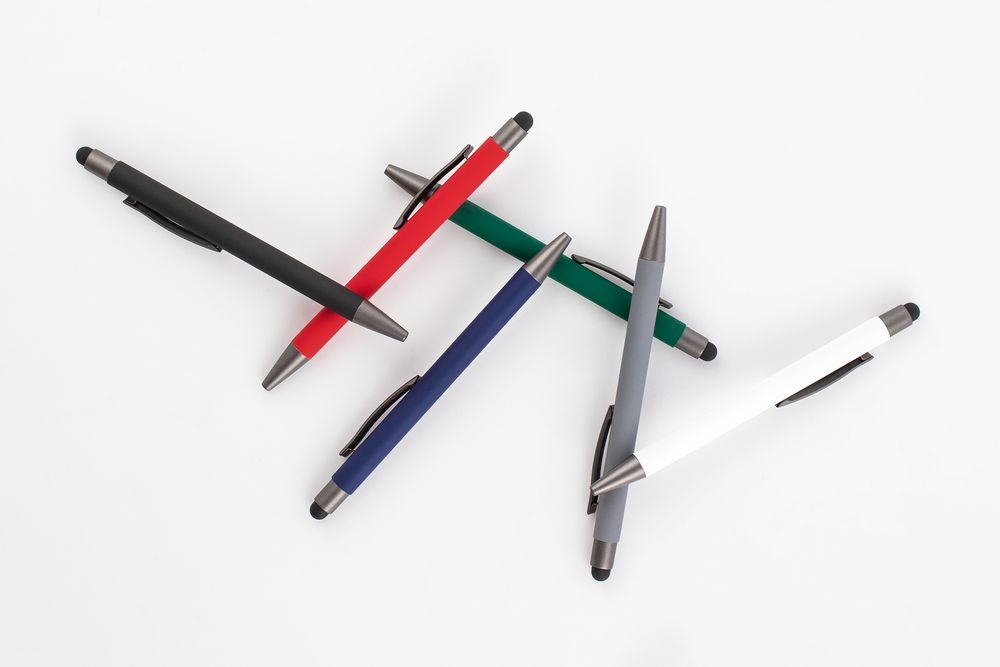 Ручка шариковая Atento Soft Touch Stylus со стилусом черная