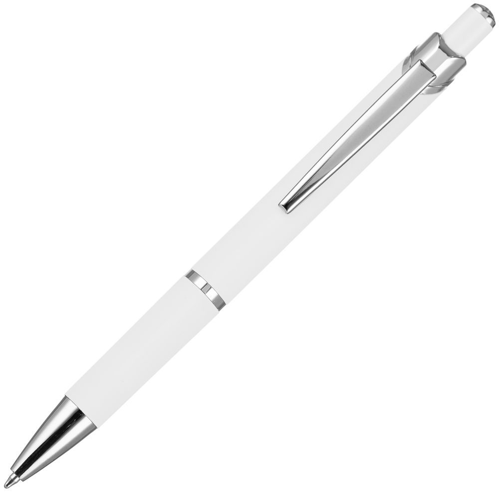 Ручка шариковая Chromos Soft Touch белая