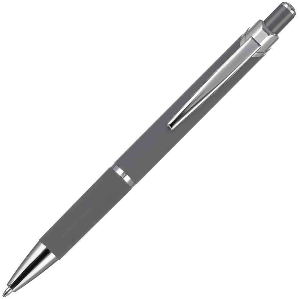 Ручка шариковая Chromos Soft Touch серая