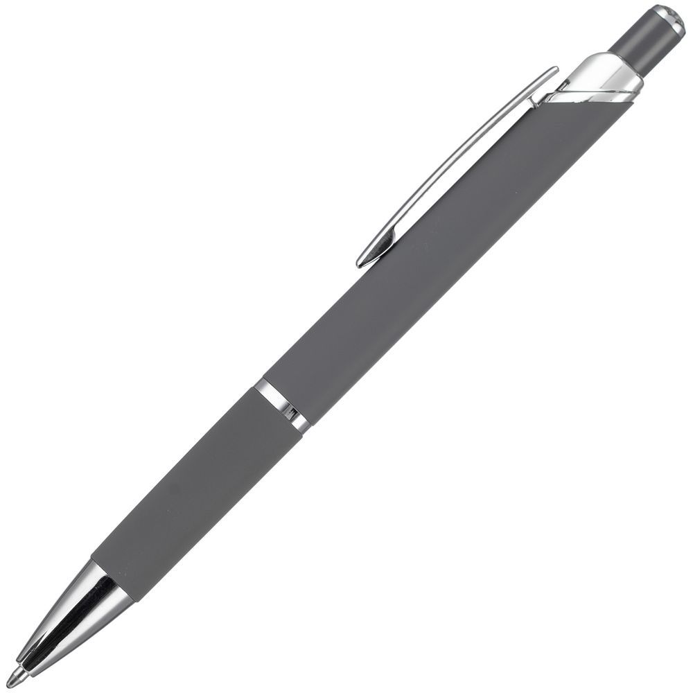 Ручка шариковая Chromos Soft Touch серая