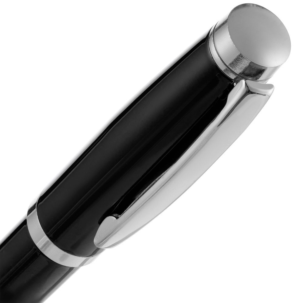 Ручка шариковая Letra Chrome глянцевая черная