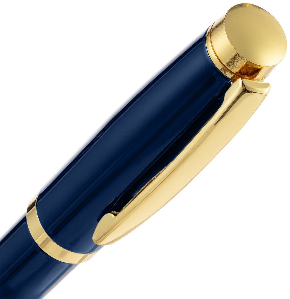 Ручка шариковая Letra Gold глянцевая темно-синяя