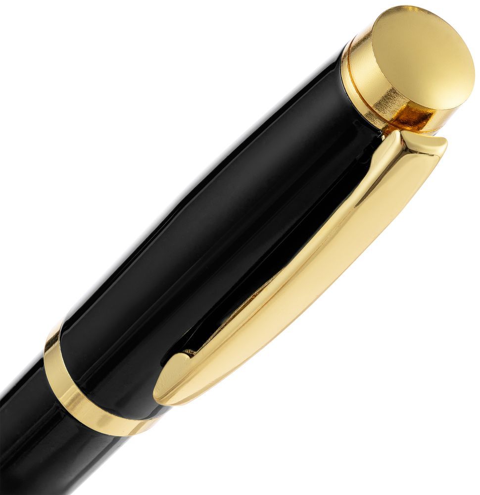Ручка шариковая Letra Gold глянцевая черная