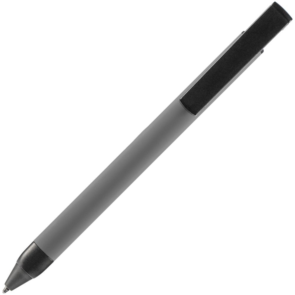 Ручка шариковая Standic с подставкой для телефона серая