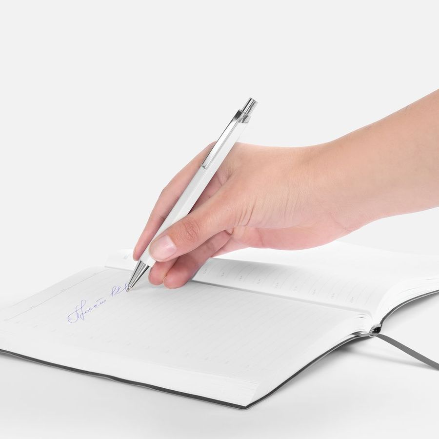 Ручка шариковая Alumno белая