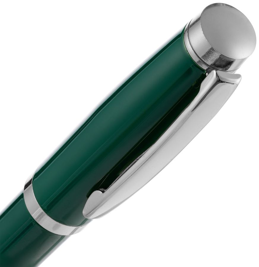 Ручка шариковая Letra Chrome глянцевая темно-зеленая