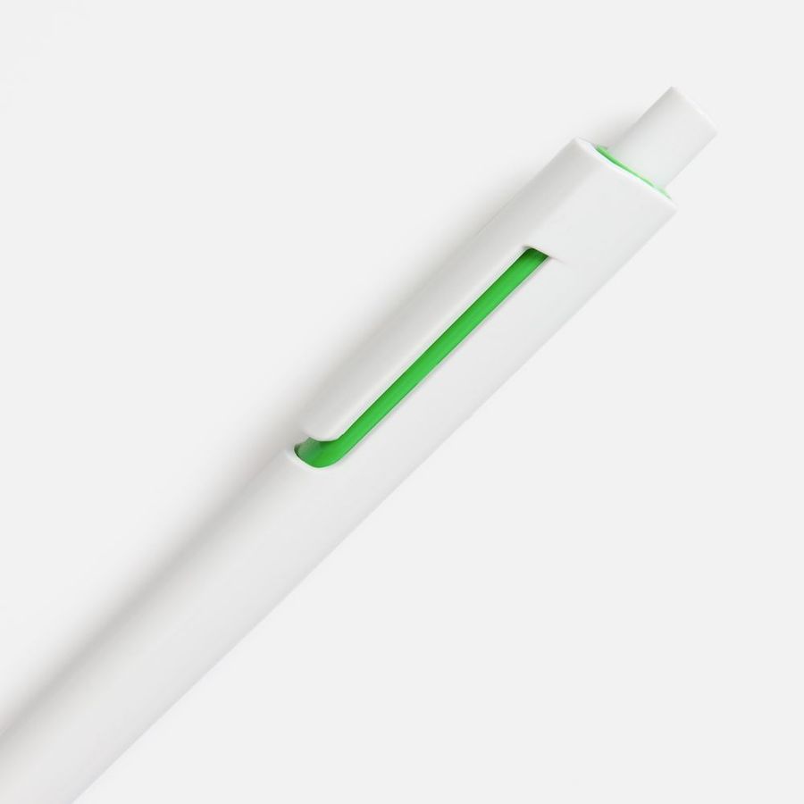 Ручка шариковая Dominanta белая с зеленым